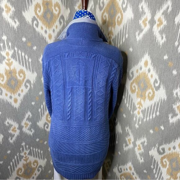 Ralph Lauren Sun Fade Blue Cotton Nautical Inspired Toggle Cardigan Sweater - Picture 11 of 16